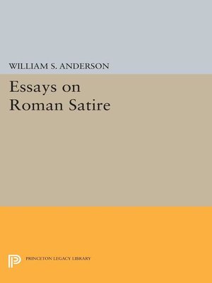 cover image of Essays on Roman Satire